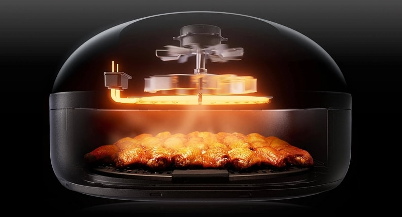 curing heating element for rotary oven